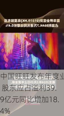 中国旺旺发布年度业绩 股东应占溢利39.9亿元同比增加18.4%