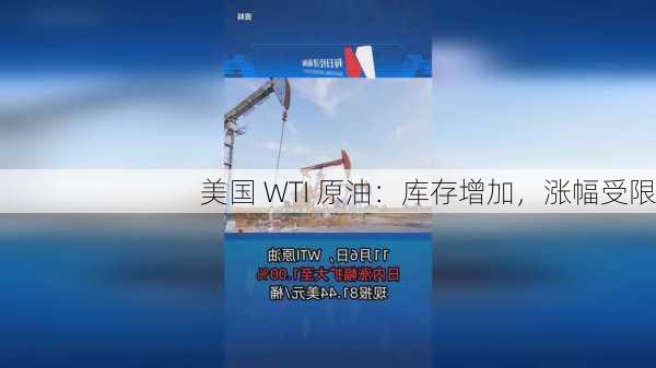 美国 WTI 原油：库存增加，涨幅受限