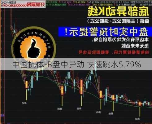 中国抗体-B盘中异动 快速跳水5.79%