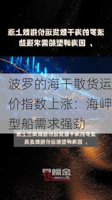 波罗的海干散货运价指数上涨：海岬型船需求强劲