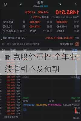 耐克股价重挫 全年业绩指引不及预期