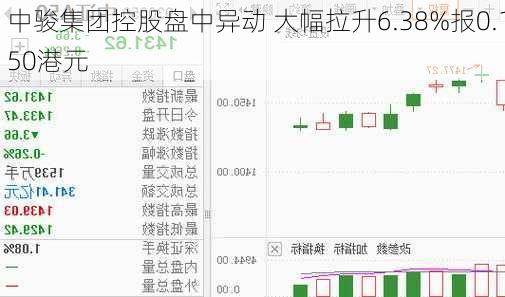 中骏集团控股盘中异动 大幅拉升6.38%报0.150港元