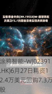 涂鸦智能-W(02391.HK)6月27日耗资12.4万美元回购7.3万股