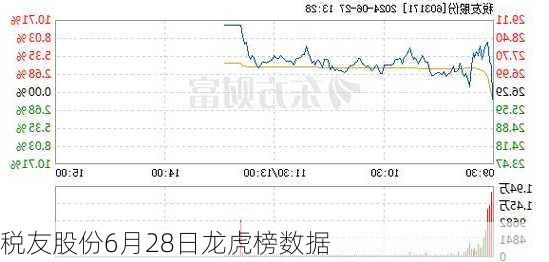 税友股份6月28日龙虎榜数据