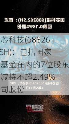 国芯科技(688262.SH)：包括国家大基金在内的7位股东拟减持不超2.49%公司股份