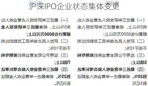 沪深IPO企业状态集体变更
