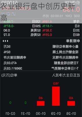 农业银行盘中创历史新高