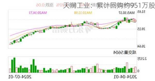 天润工业：累计回购约951万股