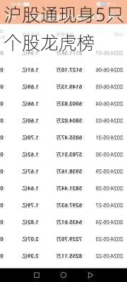 沪股通现身5只个股龙虎榜