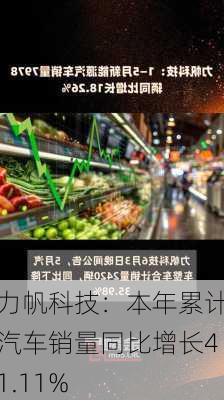 力帆科技：本年累计汽车销量同比增长41.11%