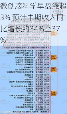 微创脑科学早盘涨超13% 预计中期收入同比增长约34%至37%