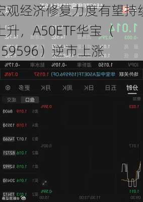 宏观经济修复力度有望持续上升，A50ETF华宝（159596）逆市上涨