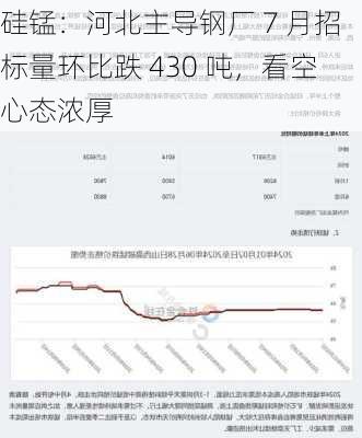 硅锰：河北主导钢厂 7 月招标量环比跌 430 吨，看空心态浓厚