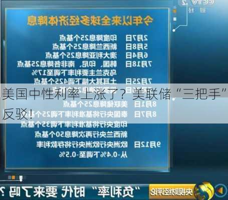 美国中性利率上涨了？美联储“三把手”反驳！