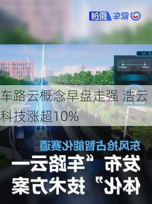 车路云概念早盘走强 浩云科技涨超10%