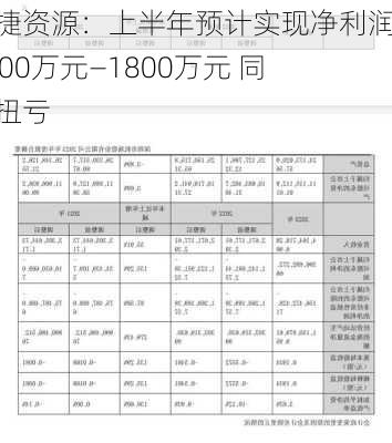 中捷资源：上半年预计实现净利润1200万元―1800万元 同比扭亏