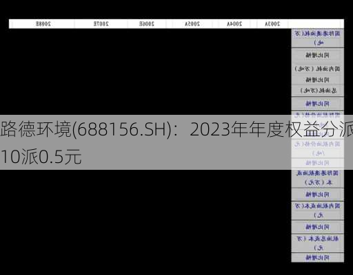 路德环境(688156.SH)：2023年年度权益分派10派0.5元