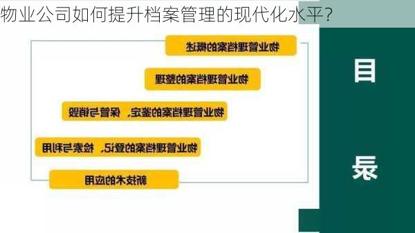 物业公司如何提升档案管理的现代化水平？