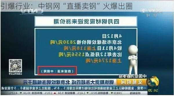 引爆行业：中钢网“直播卖钢”火爆出圈