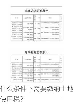 什么条件下需要缴纳土地使用税？