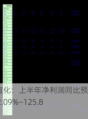 湖北宜化：上半年净利润同比预增102.09%—125.87%