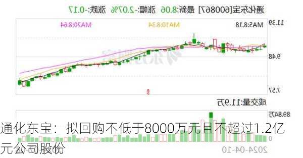 通化东宝：拟回购不低于8000万元且不超过1.2亿元公司股份