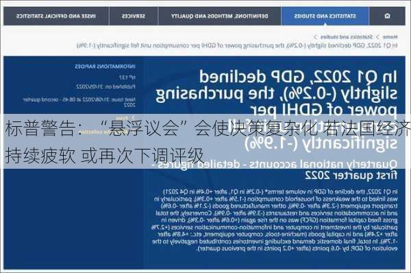 标普警告：“悬浮议会”会使决策复杂化 若法国经济持续疲软 或再次下调评级