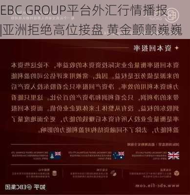 EBC GROUP平台外汇行情播报|亚洲拒绝高位接盘 黄金颤颤巍巍