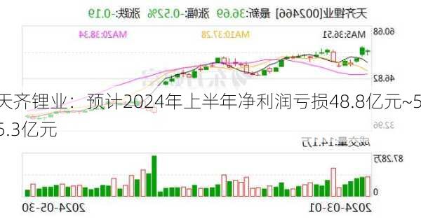 天齐锂业：预计2024年上半年净利润亏损48.8亿元~55.3亿元