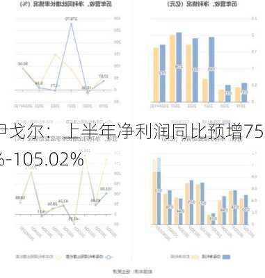 伊戈尔：上半年净利润同比预增75.1%-105.02%