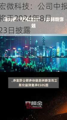 宏微科技：公司中报将于2024年8月23日披露