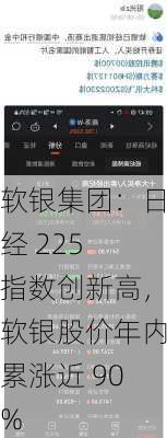 软银集团：日经 225 指数创新高，软银股价年内累涨近 90%