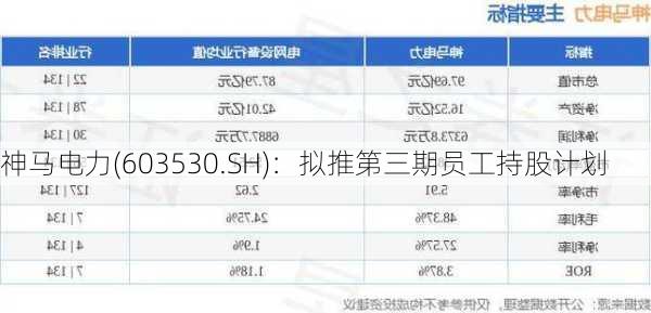 神马电力(603530.SH)：拟推第三期员工持股计划