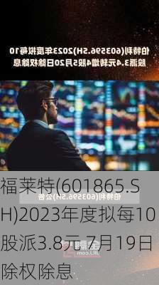 福莱特(601865.SH)2023年度拟每10股派3.8元 7月19日除权除息