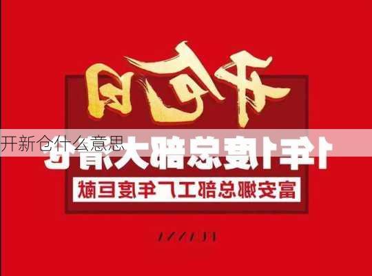 开新仓什么意思