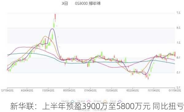 新华联：上半年预盈3900万至5800万元 同比扭亏