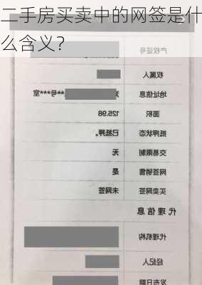 二手房买卖中的网签是什么含义？