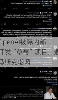 OpenAI被曝内部开发“草莓”项目，遭马斯克嘲讽