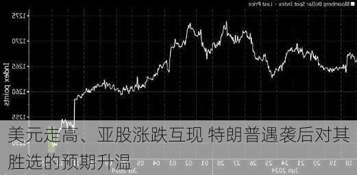 美元走高、亚股涨跌互现 特朗普遇袭后对其胜选的预期升温