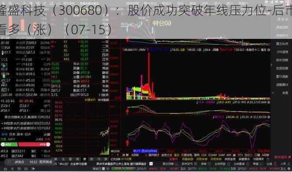 隆盛科技（300680）：股价成功突破年线压力位-后市看多（涨）（07-15）