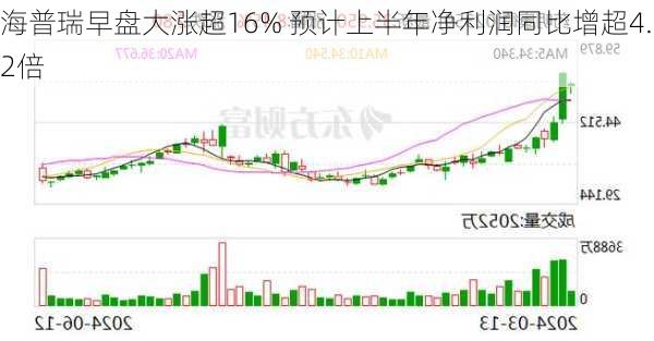 海普瑞早盘大涨超16% 预计上半年净利润同比增超4.2倍