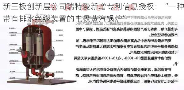 新三板创新层公司瑞特爱新增专利信息授权：“一种带有排水绝缘装置的电极蒸汽锅炉”