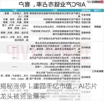 揭秘涨停丨重回千亿市值，AI芯片龙头被资金爆买