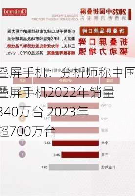 折叠屏手机：分析师称中国折叠屏手机2022年销量约340万台 2023年已超700万台