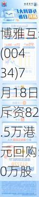 博雅互动(00434)7月18日斥资82.5万港元回购50万股