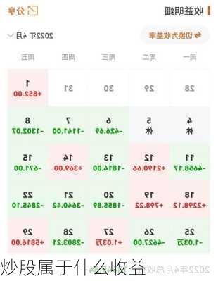 炒股属于什么收益