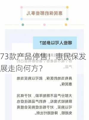 73款产品停售！惠民保发展走向何方？