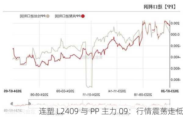 连塑 L2409 与 PP 主力 09：行情震荡走低