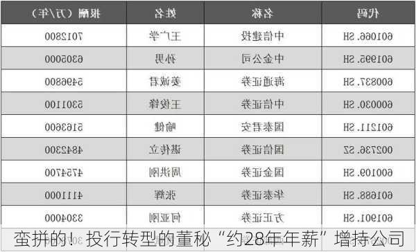 蛮拼的！投行转型的董秘“约28年年薪”增持公司