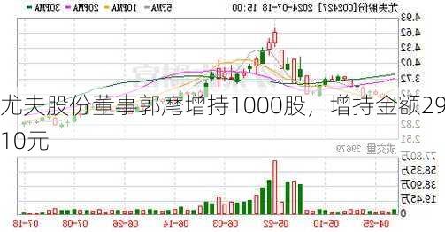 尤夫股份董事郭麾增持1000股，增持金额2910元